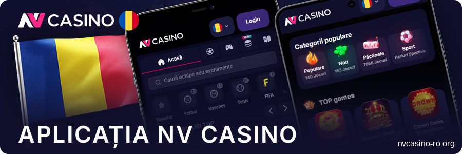 Folosiți aplicația NV Casino pentru Android și iOS 