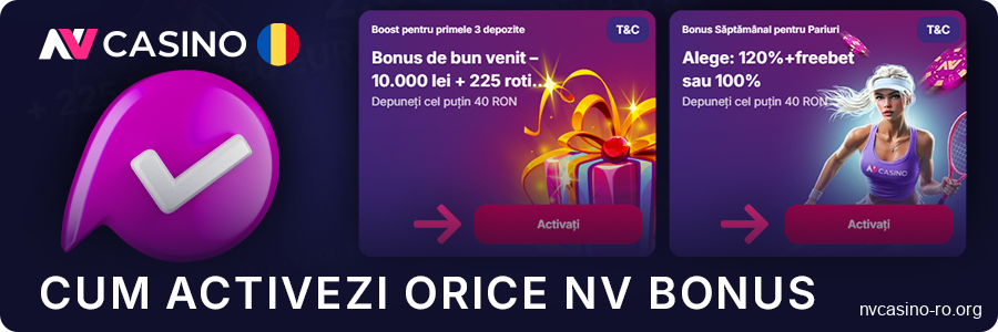 Cum să obții bonusul la NV Casino România – ghid